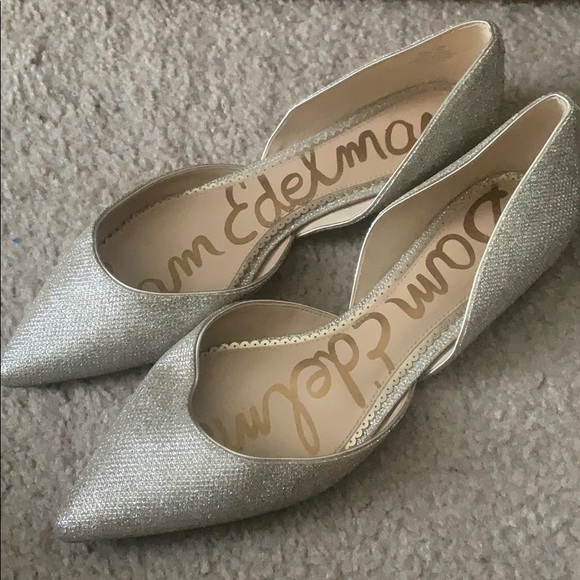 Sam Eldman Sparkle silver flats - Picture 2 of 2